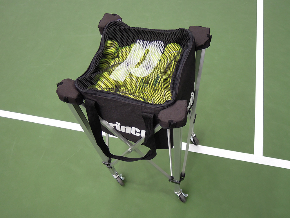 Prince(プリンス) テニス ボールバスケット 三段階高さ調整機能ロックピンキャスター付 PL065 ボール